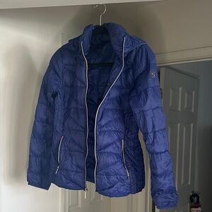 Michael Kors Royal Blue Puffer Jacket Size Small.